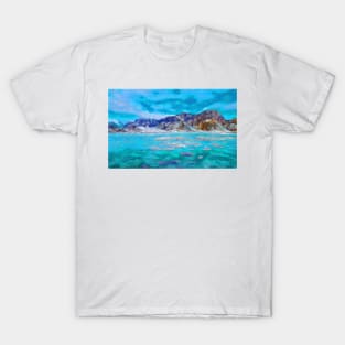 Turquoise blue landscape T-Shirt